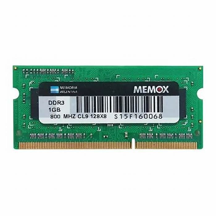 Memoria SODIMM DDR3 1GB Memox 800MHz