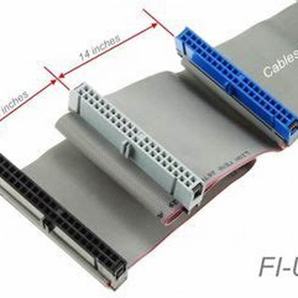 Cable Plano IDE Ultra ATA 66 para 2 Discos 40 cm
