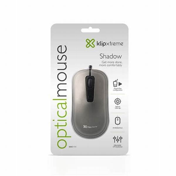 Mouse Óptico Klip Xtreme Shadow USB