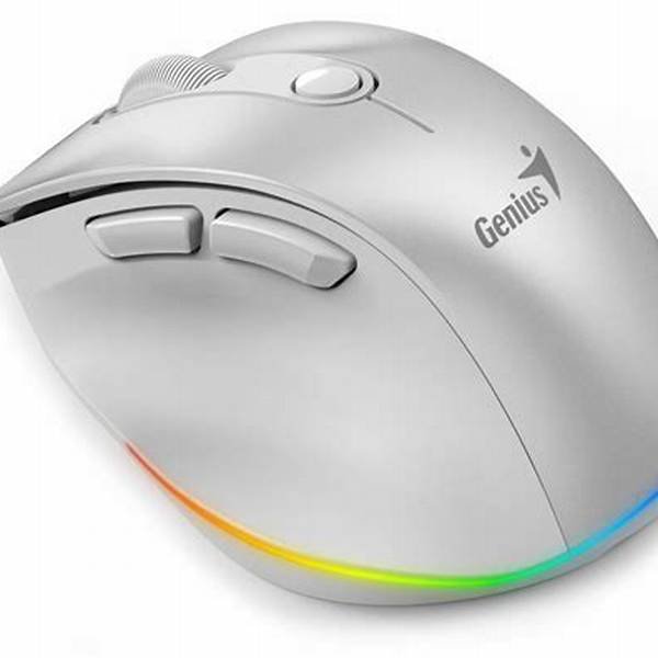 Mouse Genius Ergo 9000S Pro 2.4GHz + Bluetooth Blanco Perla