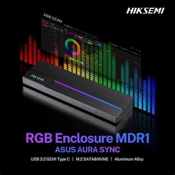Gabinete para SSD M.2 Hiksemi MDR1 USB-C RGB