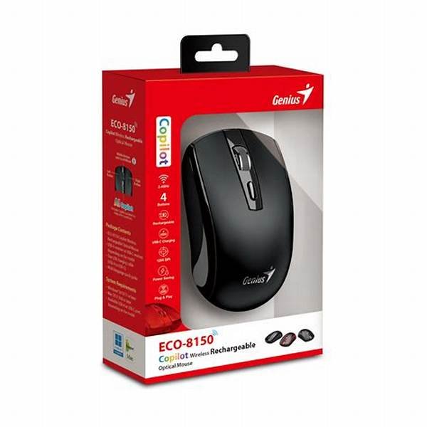 Mouse Genius ECO-8150 Inalámbrico Recargable