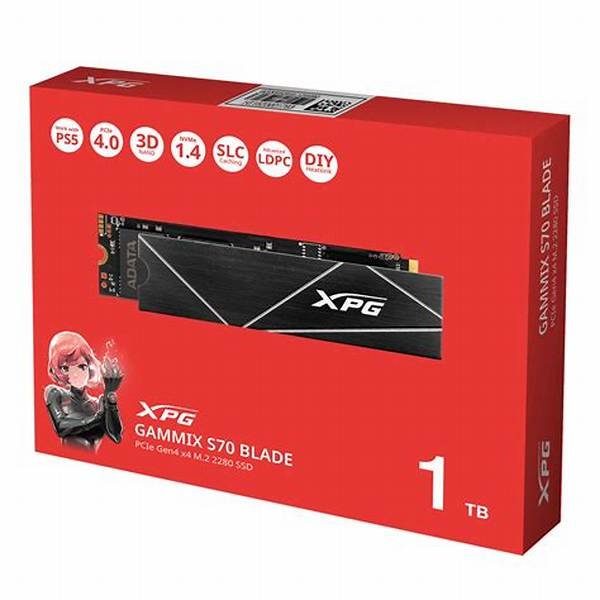 SSD M.2 NVMe 1TB XPG Gammix S70 Blade PCIe 4.0
