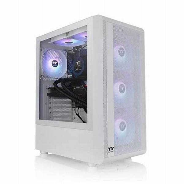 Gabinete Thermaltake S200 TG ARGB Blanco 4 Fans