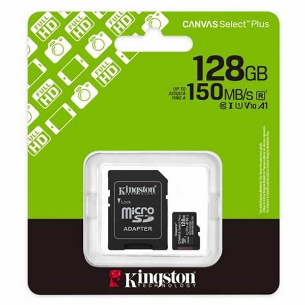 Tarjeta MicroSD Kingston Canvas Select Plus 128GB