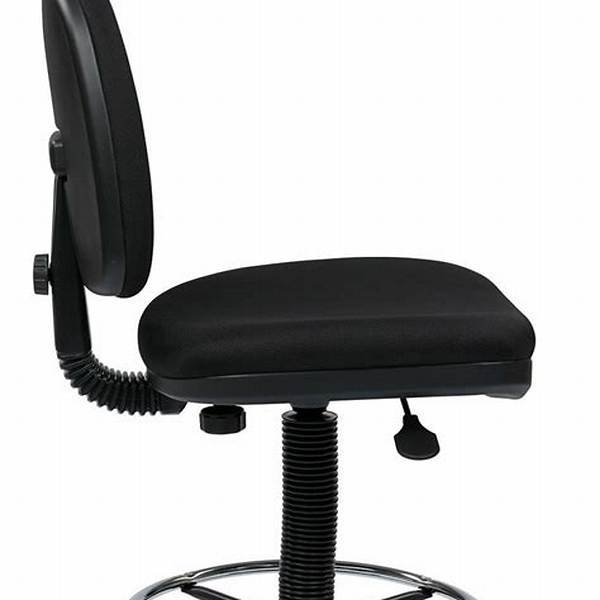 Silla Cajera Regulable Neumática sin Apoyabrazos Negra