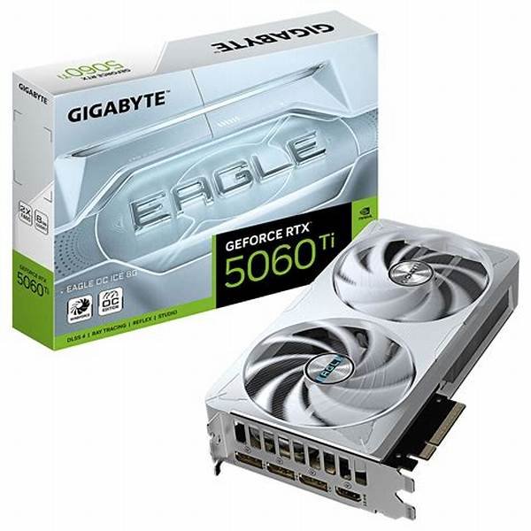 Placa de Video Gigabyte GeForce RTX 5060 Ti Eagle OC Ice 8GB GDDR7