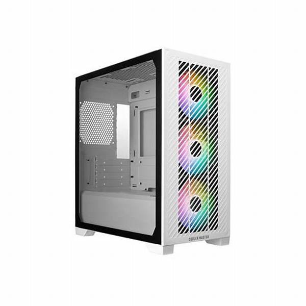 Gabinete Cooler Master Elite 461 3 Fan ARGB Micro-ATX Blanco