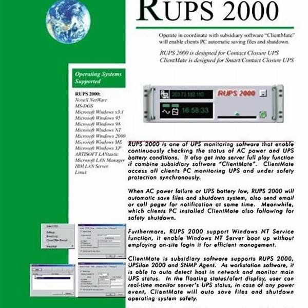 Software de Monitoreo para UPS TRV RUPS 2000